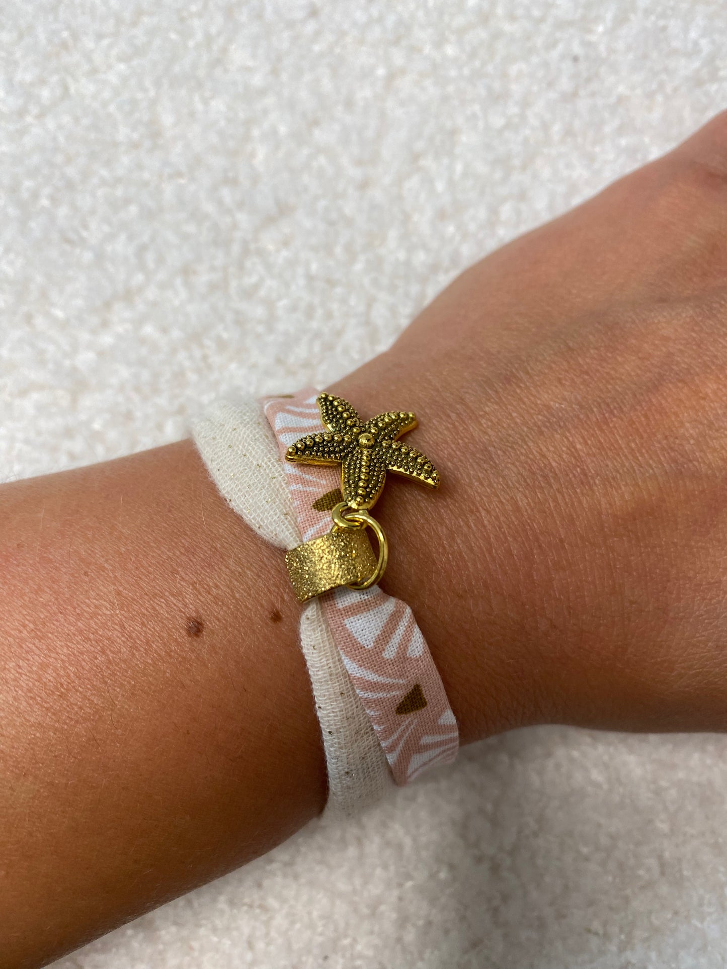 Bracelet - tissu deux bandes